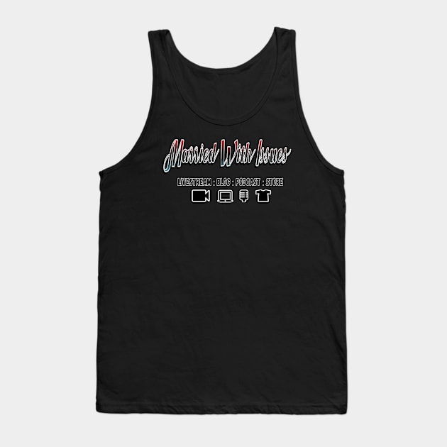 Cursive Lettering & Icons Tank Top by marriedwithissues